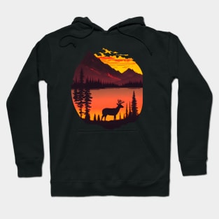 Buck Deer - Mountain Sunset Hoodie